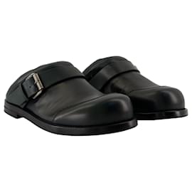 Acne-Buckle Mules - Acne Studios - Leather - Green-Green