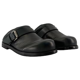 Acne-Buckle Mules - Acne Studios - Leather - Green-Green