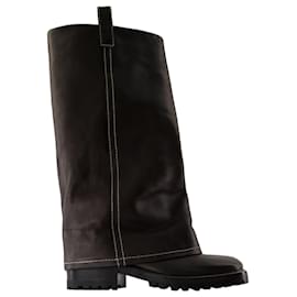 Botas com fivela - Acne Studios - Couro - Marrom Marrom
