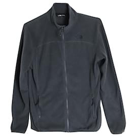 The North Face-The North Face Men's 100 Glacier Full Zip Fleece Jacket in Grey Recycled Polyester-Grey