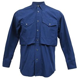 Camicia a strati Alexander McQueen in cotone blu Blu