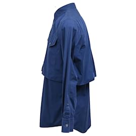 Alexander Mcqueen-Alexander McQueen Layered Shirt in Blue Cotton-Blue