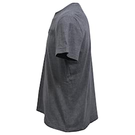 Alexander Mcqueen-T-shirt en coton gris avec logo Alexander McQueen-Gris