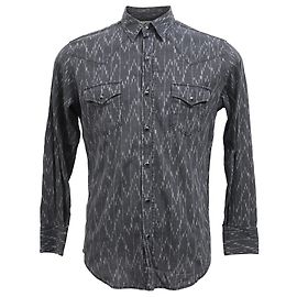 Camicia Western Ikat Saint Laurent 2017 in cotone nero Nero