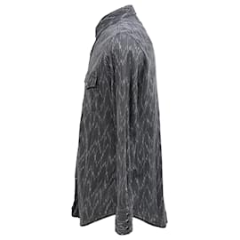 Saint Laurent-Chemise Western Ikat Saint Laurent 2017 en coton noir-Noir