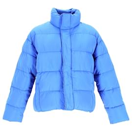 Balenciaga-Balenciaga Puffer Jacket in Blue Nylon-Blue,Light blue