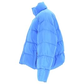 Balenciaga-Balenciaga Puffer Jacket in Blue Nylon-Blue,Light blue