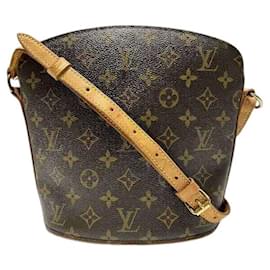 Louis Vuitton-Bolsa de Ombro Drouot Monogram Louis Vuitton M51290-Marrom