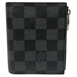 Louis Vuitton-Louis Vuitton Damier Graphite Wallet N64021-Black