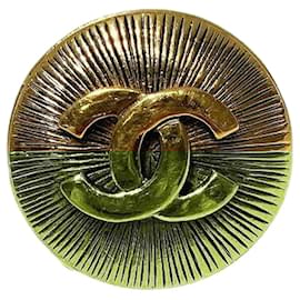Chanel-Chanel Coco Mark Vintage Brooch-Golden,Metallic