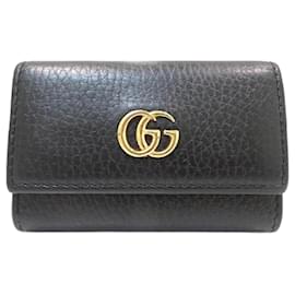 Gucci-Gucci GG Marmont Leather Key Case 456118-Black