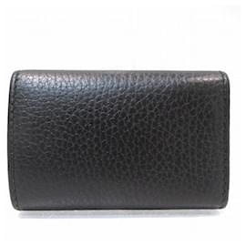 Gucci-Gucci GG Marmont Leather Key Case 456118-Black