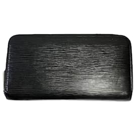 Louis Vuitton-Carteira longa Louis Vuitton Epi Anthracite Nacre M61371-Preto
