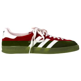 Gucci-Adidas x Gucci Gazelle Sneakers in Red Velvet-Red