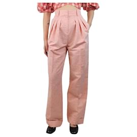Autre Marque-Pink flecked pleated trousers - size UK 10-Pink