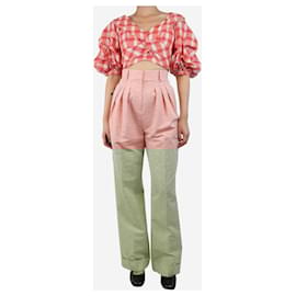 Autre Marque-Pink flecked pleated trousers - size UK 10-Pink
