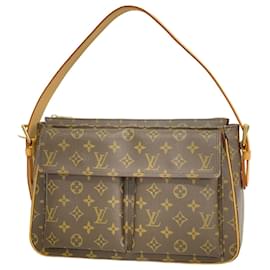 Louis Vuitton-Bolsa de Ombro Louis Vuitton Monogram Vivacite GM-Marrom