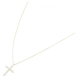Autre Marque-Vendome Aoyama Diamond Cross Necklace-Other