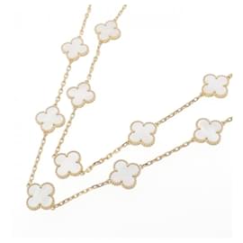 Van Cleef & Arpels-Van Cleef & Arpels Vintage Alhambra 20 Motif Necklace-Yellow