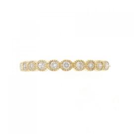 Autre Marque-Agete 18K Yellow Gold Band Ring with Agate and Diamond-Yellow