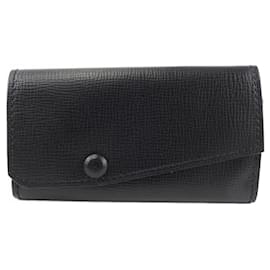 Valextra Black Leather Key Case Black