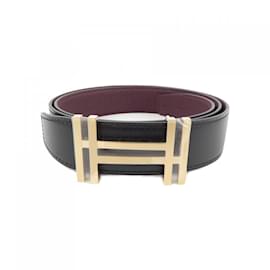 Hermès-Hermes HERMES Belt-Black,Red