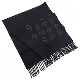 Hermès-Hermes Black Cashmere Stole-Black