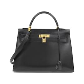 Hermès-Hermes Kelly 32cm Handbag-Black