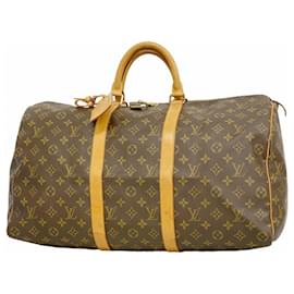 Louis Vuitton-Bolsa Boston Keepall 50 Monograma Louis Vuitton-Marrom