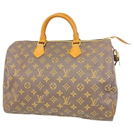 Louis Vuitton-Bolsa Louis Vuitton Monogram Speedy 35-Marrom