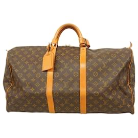 Louis Vuitton-Bolsa Boston Keepall 55 Monograma Louis Vuitton-Marrom