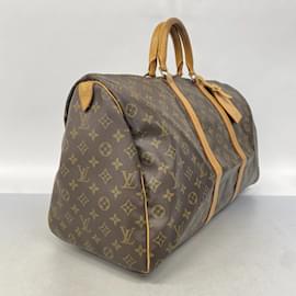 Louis Vuitton-Bolsa Boston Keepall 50 Monograma Louis Vuitton-Marrom