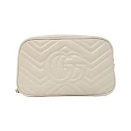 Gucci-Gucci GG Marmont 447632 DTD1T Shoulder Bag-White,Cream