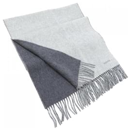 Hermès-Hermes Gray Cashmere Shawl-Brown
