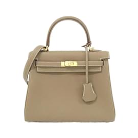 Hermès-Hermes Kelly Handbag in Etoupe Gray-Taupe