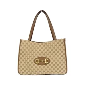Gucci-Gucci Horsebit 1955 Handbag-Brown,Beige