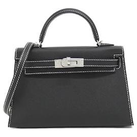 Hermès-Sac à main Hermes Mini Kelly 2-Noir