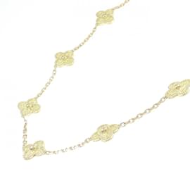 Van Cleef & Arpels-Van Cleef & Arpels Vintage Alhambra 20 Motif Necklace-Golden