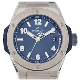 Hublot-Hublot Big Bang Integrated Time Only Titanium Blue Watch-Blue
