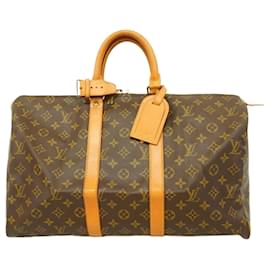 Louis Vuitton-Bolsa Boston Keepall 45 Monograma Louis Vuitton-Marrom