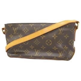 Louis Vuitton-Bolsa de Ombro Trotter Monograma Louis Vuitton-Marrom