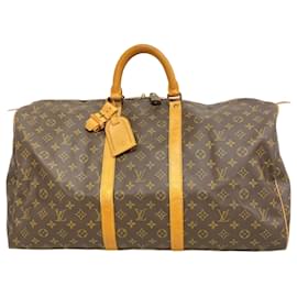 Louis Vuitton-Bolsa Boston Keepall 55 Monograma Louis Vuitton-Marrom