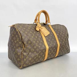 Louis Vuitton-Bolsa Boston Keepall 55 Monograma Louis Vuitton-Marrom