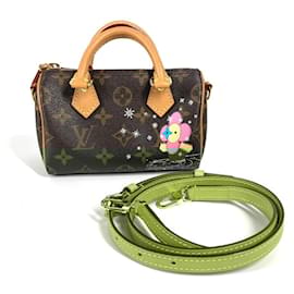 Louis Vuitton-Bolsa de Ombro Nano Speedy Vivienne Monogram Louis Vuitton-Marrom,Rosa,Monograma