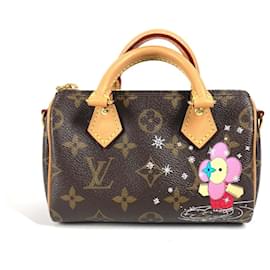 Louis Vuitton-Bolsa de Ombro Nano Speedy Vivienne Monogram Louis Vuitton-Marrom,Rosa,Monograma