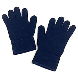 Louis Vuitton-Luvas curtas de lã navy Louis Vuitton-Azul marinho