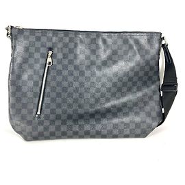 Borsa a Spalla Louis Vuitton Damier Graphite Mick GM Nero