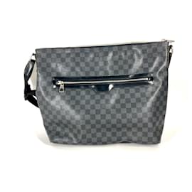 Louis Vuitton-Bolsa de Ombro Louis Vuitton Damier Graphite Mick GM-Preto