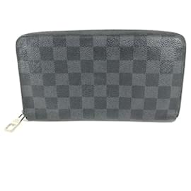 Louis Vuitton-Louis Vuitton Damier Zippy Organizer Long Wallet-Black,Damier ebene