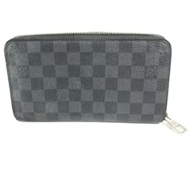 Louis Vuitton-Louis Vuitton Damier Zippy Organizer Long Wallet-Black,Damier ebene
